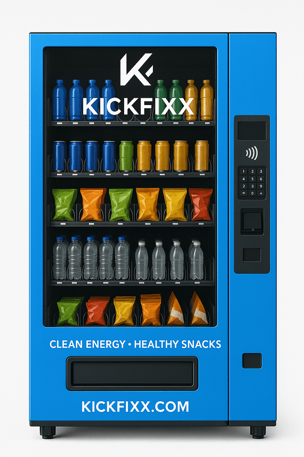 Kickfixx vending machine mockup